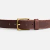 Basic Work Leather Belt Men's Belt in Brown Frontenac Leather