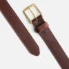Basic Work Leather Belt Men's Belt in Brown Frontenac Leather