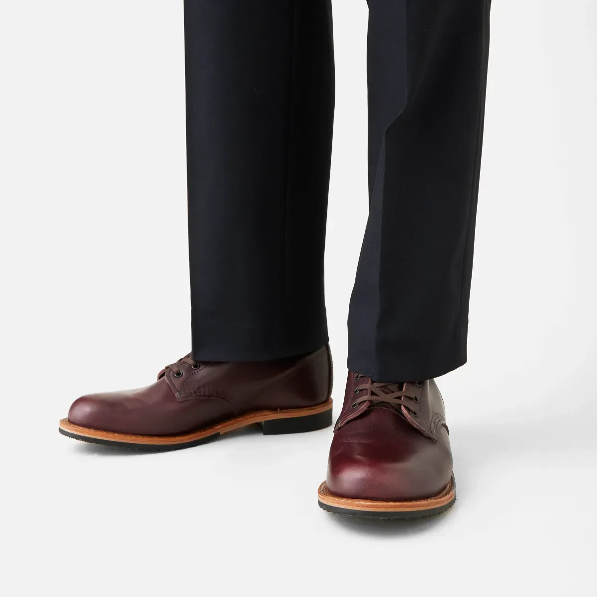 Beckman Men's 6-inch boot in Black Cherry Excalibur Leather