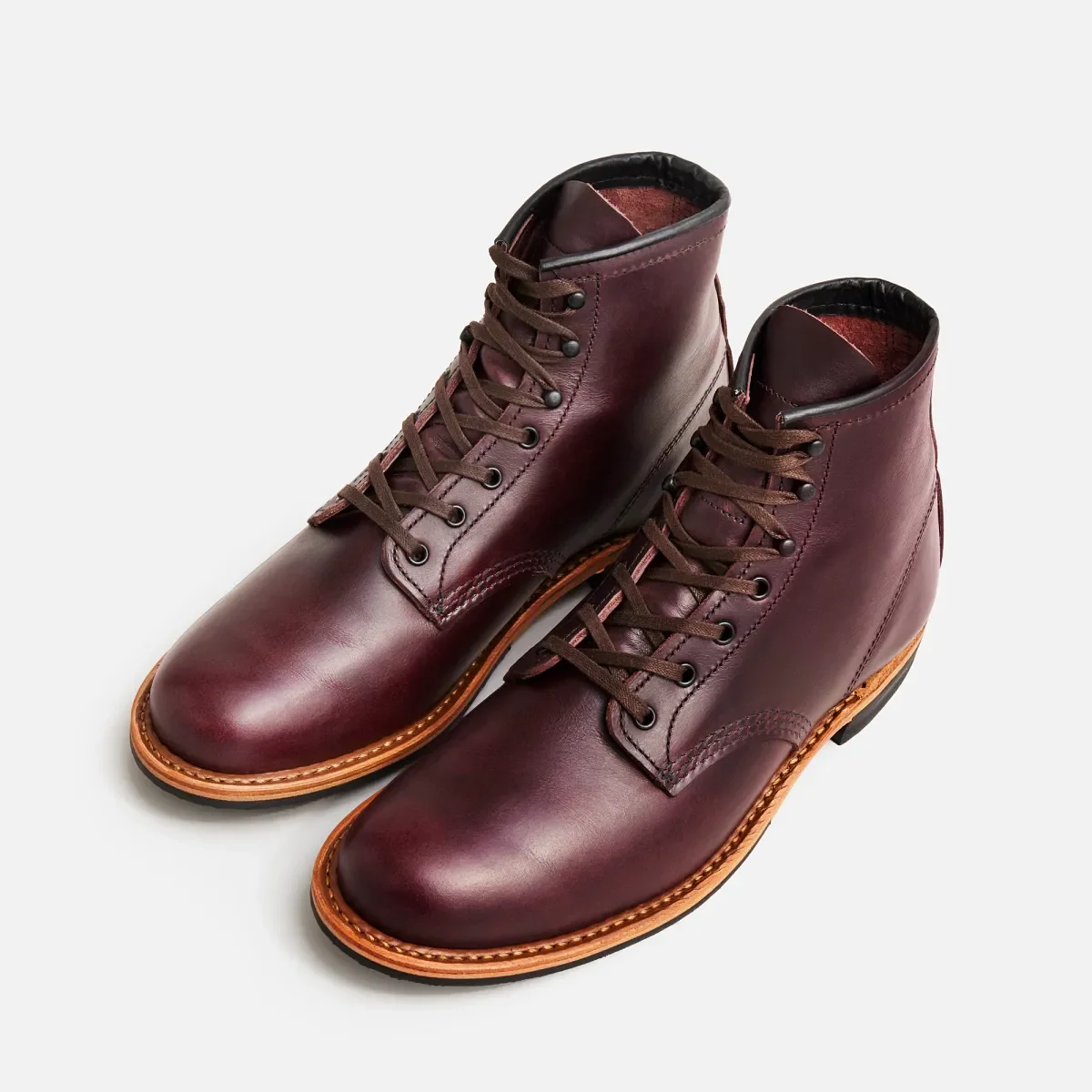 Beckman Men's 6-inch boot in Black Cherry Excalibur Leather