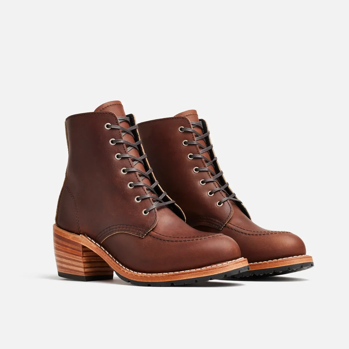 Clara Women's Heeled Boot in Amber Harness Leather