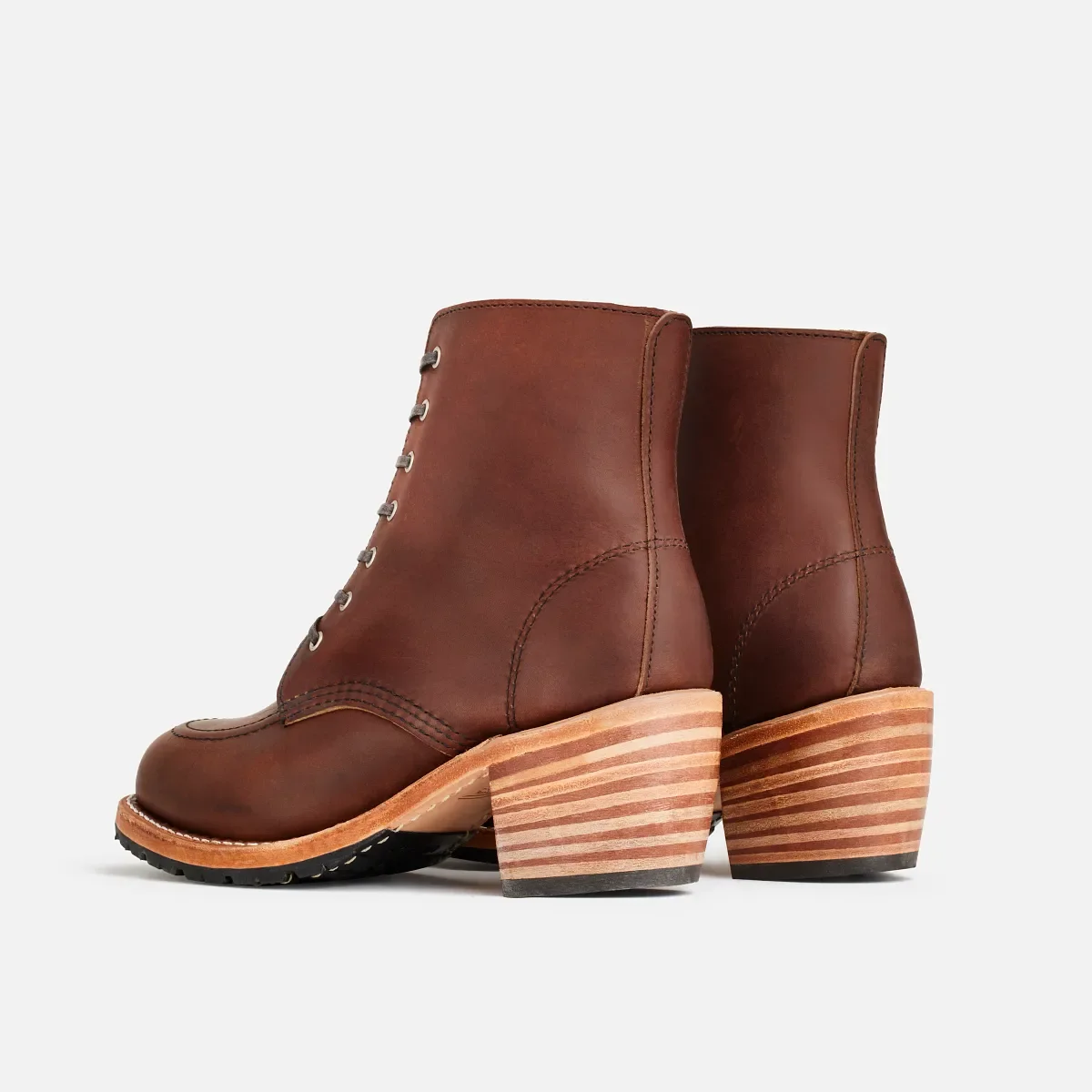 Clara Women's Heeled Boot in Amber Harness Leather