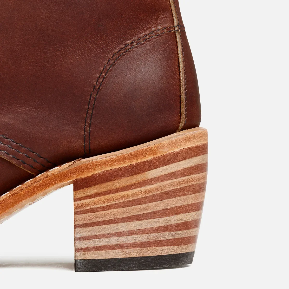 Clara Women's Heeled Boot in Amber Harness Leather