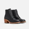 Clara Women's Heeled Boot in Black Boundary Leather