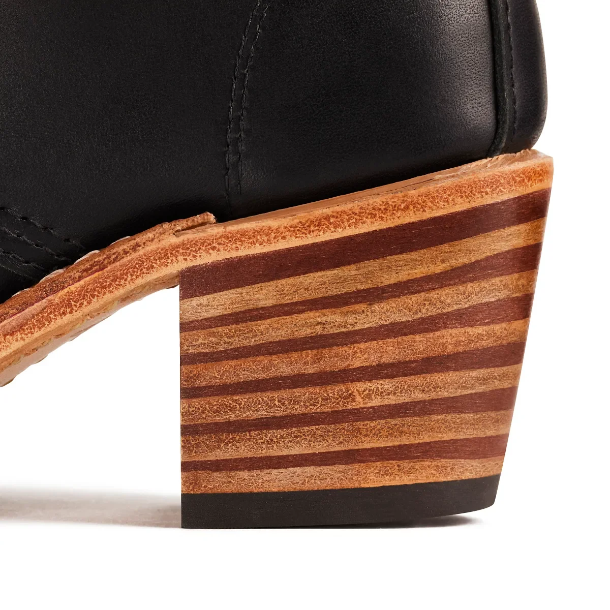 Clara Women's Heeled Boot in Black Boundary Leather