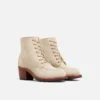 Clara Women's Heeled Boot in White Sand Mohave Leather