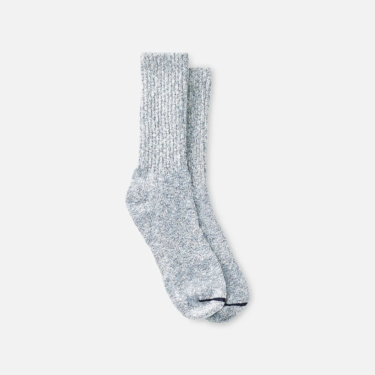 Cotton Blend Ragg Crew Unisex Cotton Blend Ragg Crew Socks in Carolina Blue/Navy/White Cotton Blend
