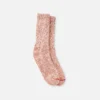 Cotton Blend Ragg Crew Unisex Cotton Blend Ragg Crew Socks in Rust/White Cotton Blend