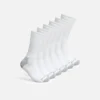 Everyday Work Medium Weight Crew - 6 Pack Unisex Cotton Blend Crew Sock in White