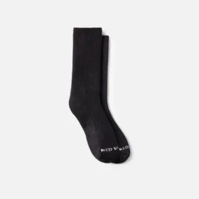 Everyday Work Medium Weight Crew Unisex Cotton Blend Crew Sock in Black