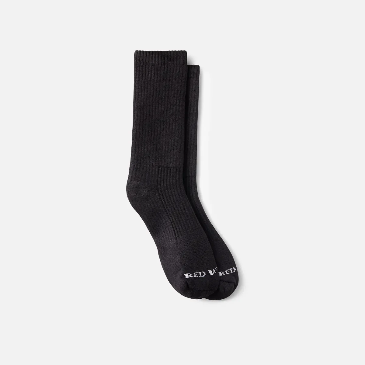 Everyday Work Medium Weight Crew Unisex Cotton Blend Crew Sock in Black
