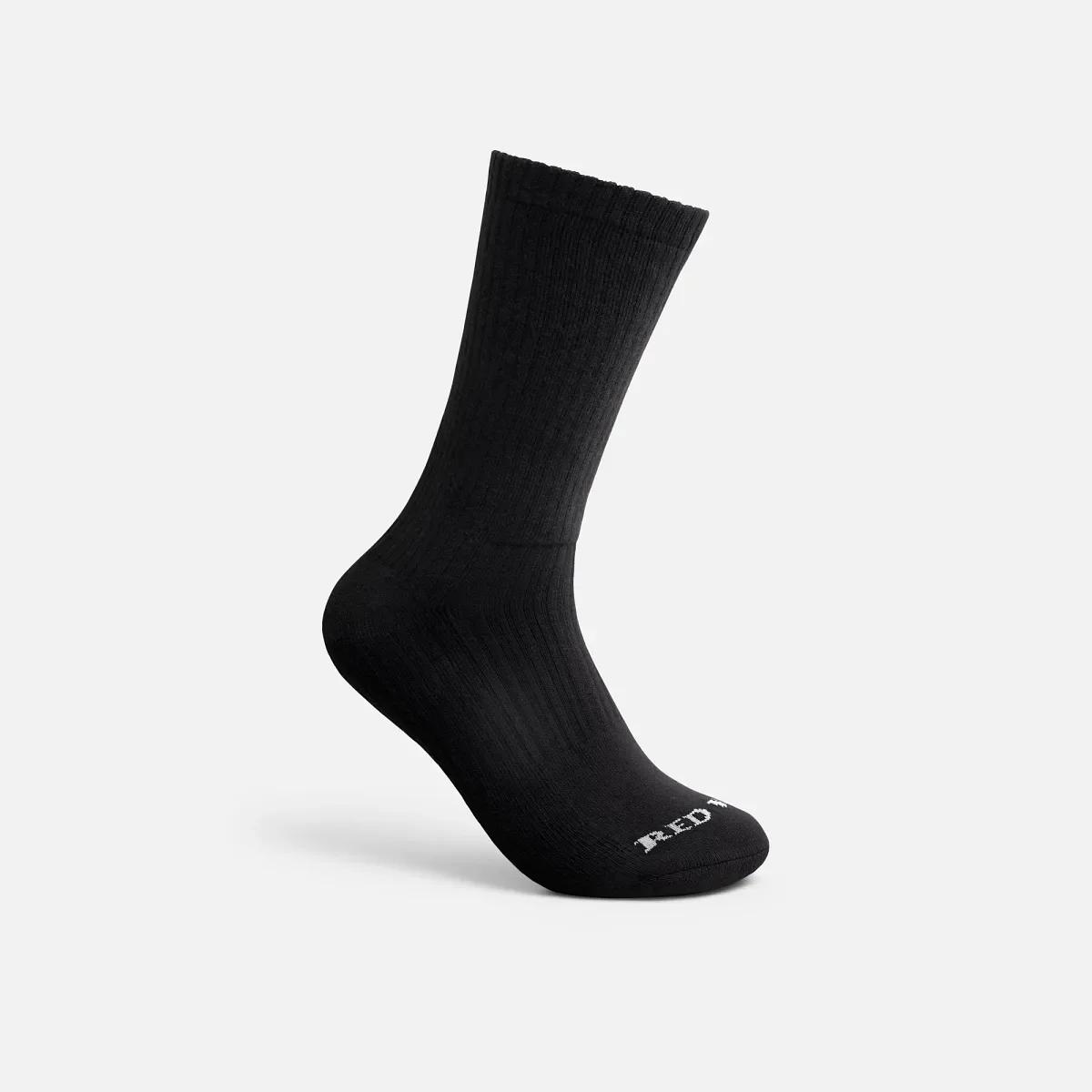 Everyday Work Medium Weight Crew Unisex Cotton Blend Crew Sock in Black