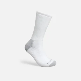 Everyday Work Medium Weight Crew Unisex Cotton Blend Crew Sock in White
