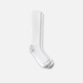 Everyday Work Medium Weight Over-the-Calf Unisex Cotton Blend Over-the-Calf Sock in White
