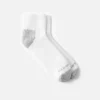 Everyday Work Medium Weight Quarter Crew Unisex Cotton Blend Quarter Crew Sock in White