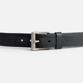 Heavy Duty Work Leather Belt Men's Leather Belt in Black