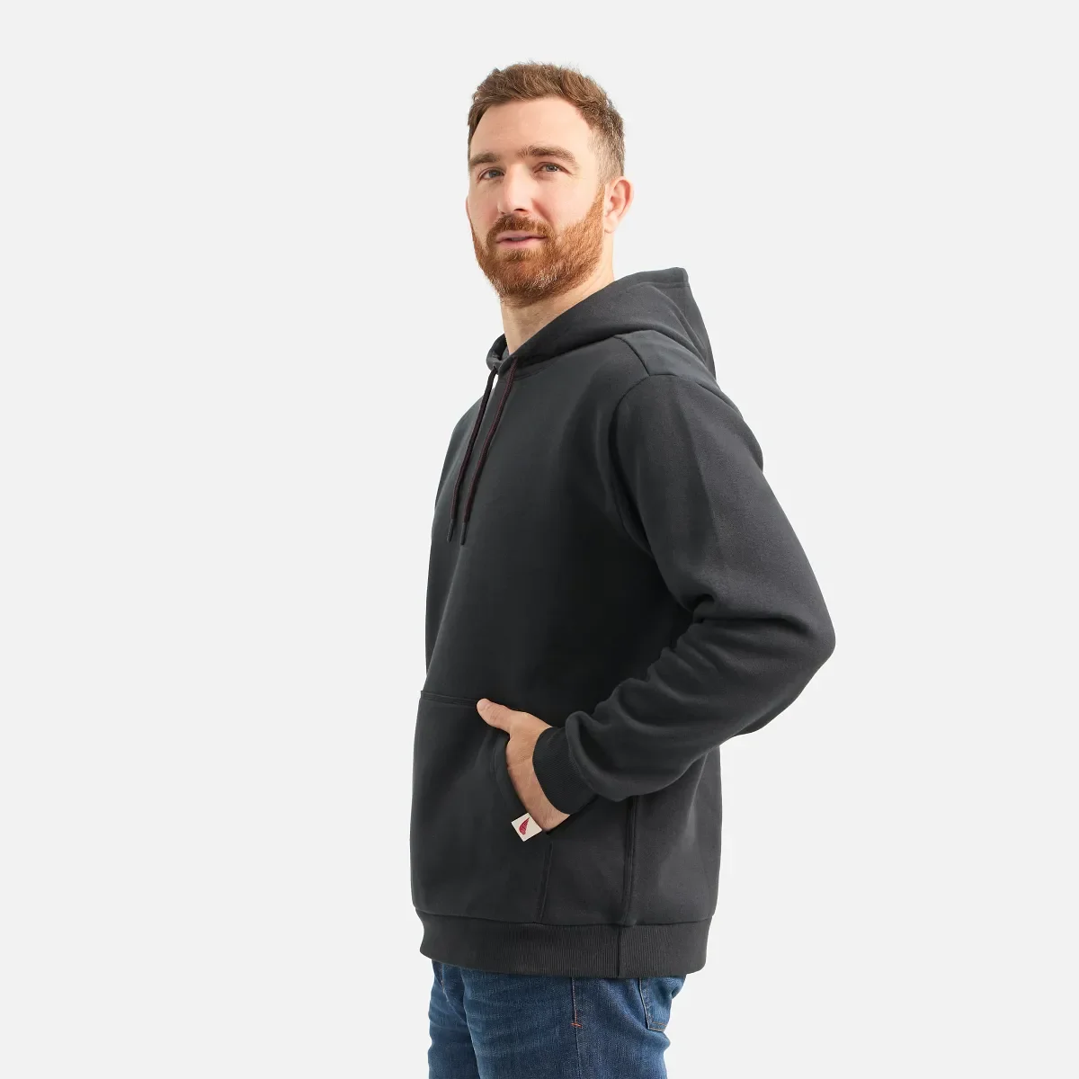 Hoodie with Sleeve Print Men's Hoodie in Black