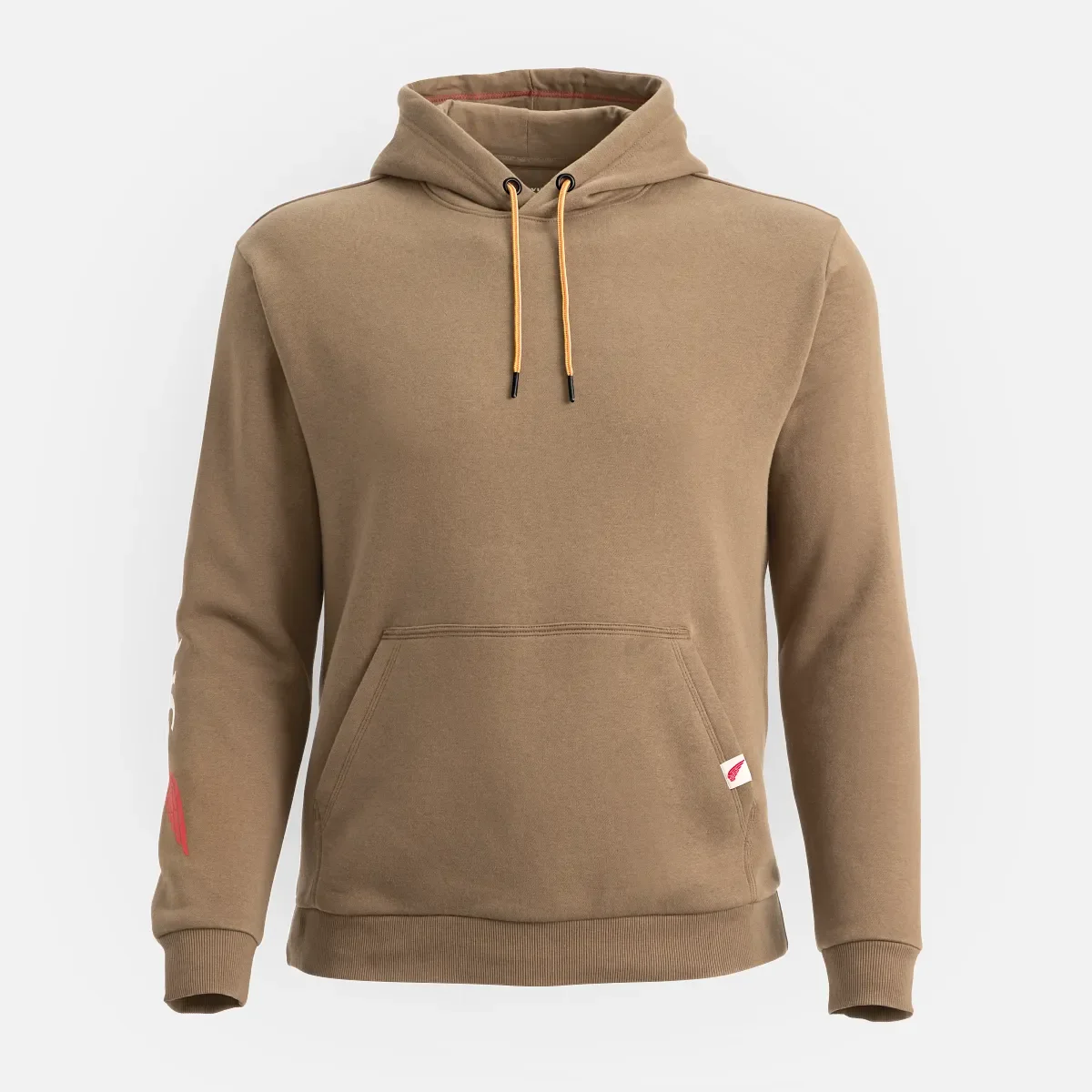 Hoodie with Sleeve Print Men's Hoodie in Brown