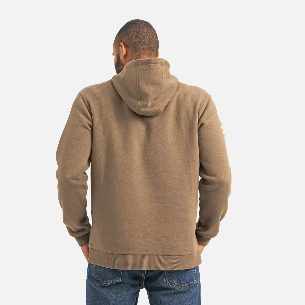 Hoodie with Sleeve Print Men's Hoodie in Brown