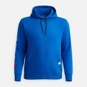 Hoodie with Sleeve Print Men's Hoodie in Deep Blue