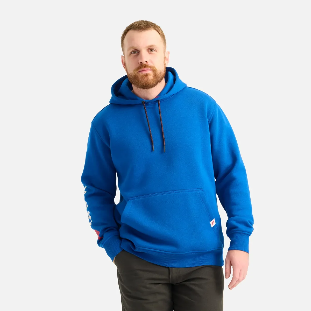 Hoodie with Sleeve Print Men's Hoodie in Deep Blue