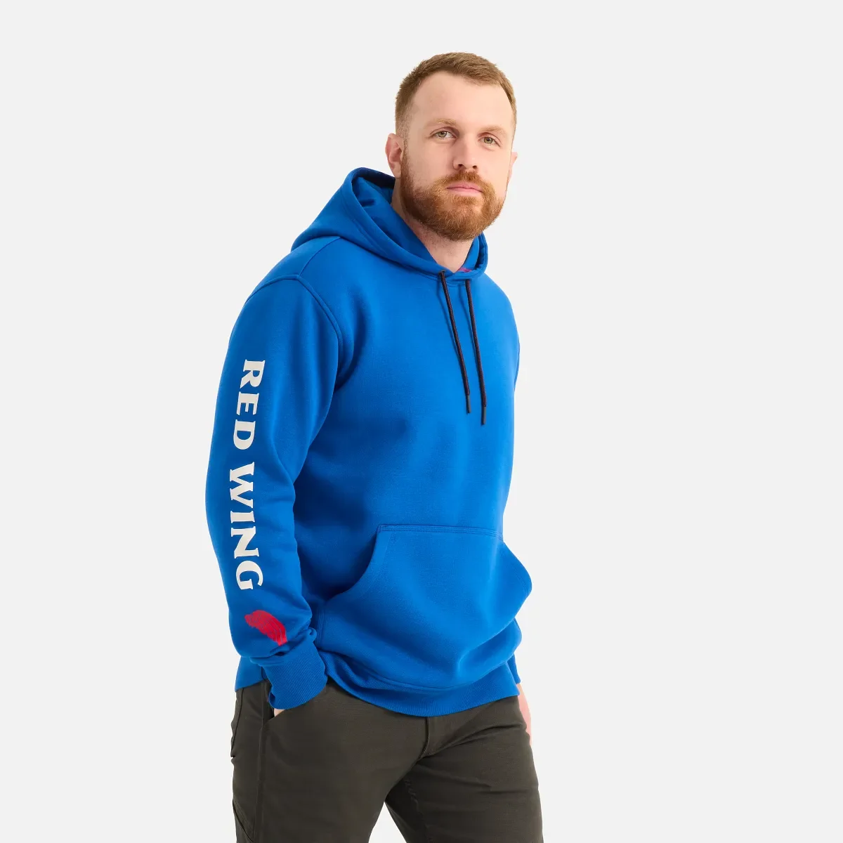 Hoodie with Sleeve Print Men's Hoodie in Deep Blue