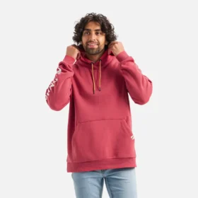 Hoodie with Sleeve Print Men’s Hoodie in Red