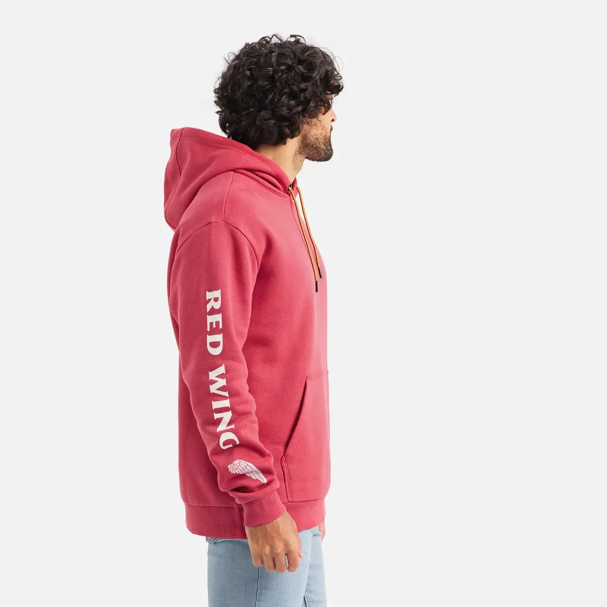Hoodie with Sleeve Print Men's Hoodie in Red