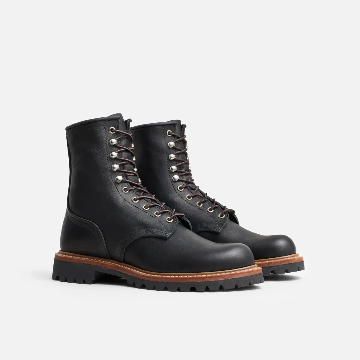 Logger Men's Logger in Black Oil Slick Leather