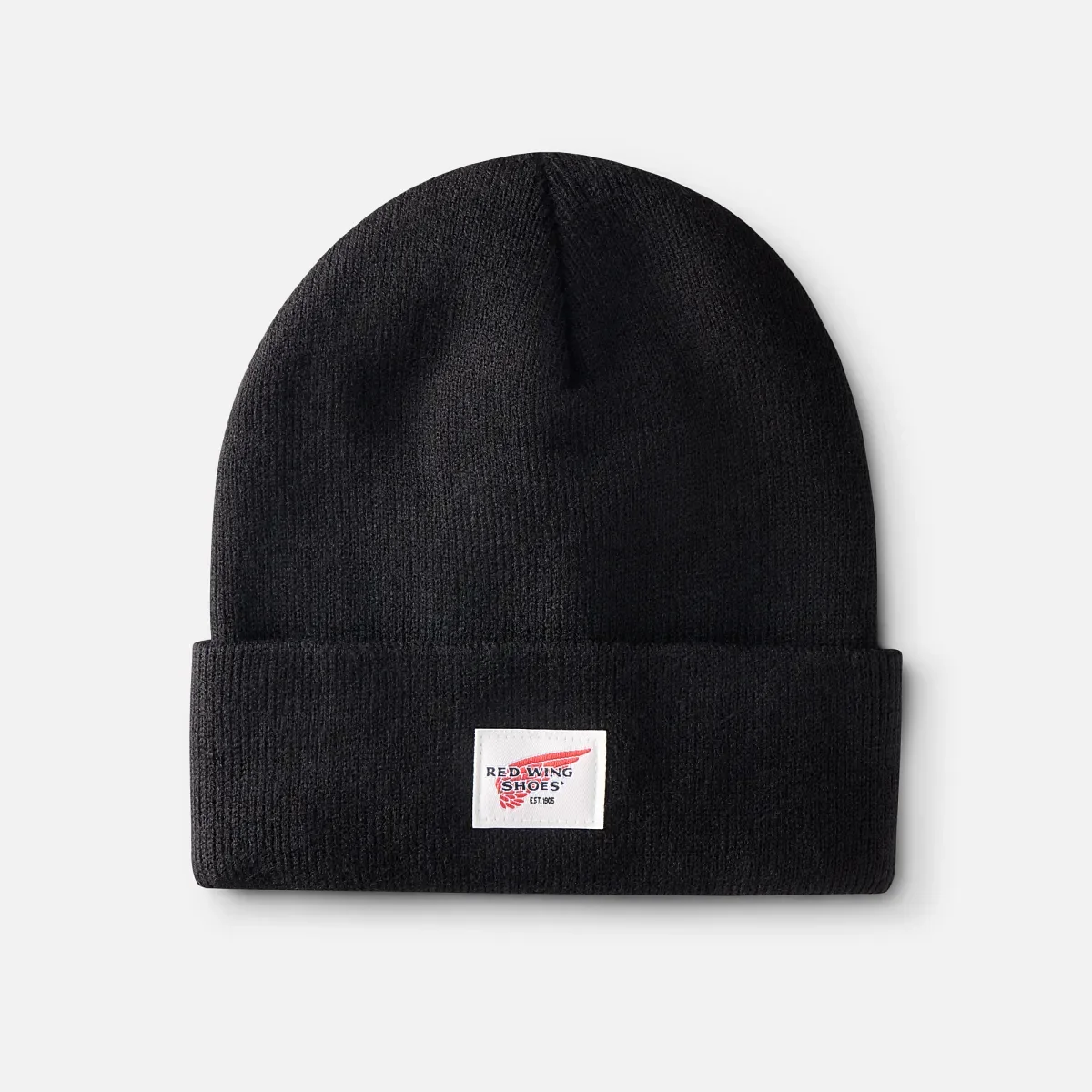 Logo Knit Beanie Hat Unisex Knit Watch Hat in Black