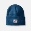 Logo Knit Beanie Hat Unisex Knit Watch Hat in Blue