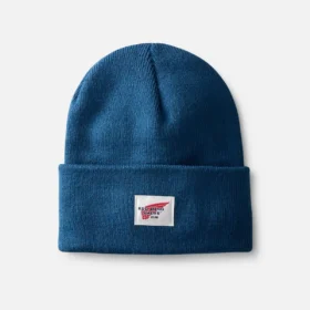Logo Knit Beanie Hat Unisex Knit Watch Hat in Blue