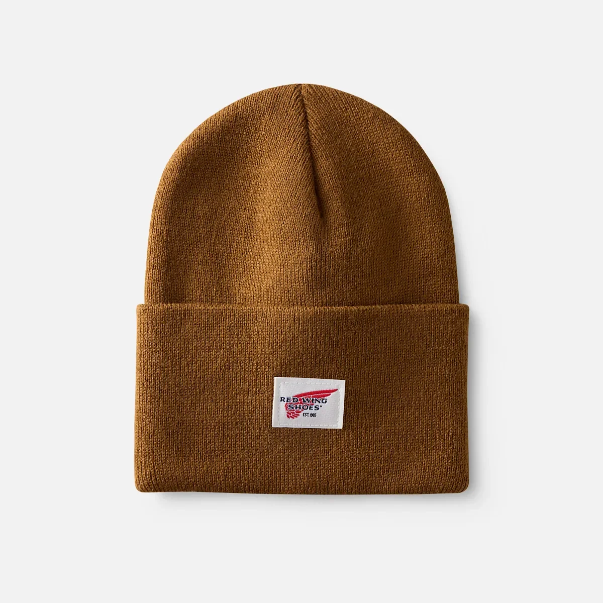 Logo Knit Beanie Hat Unisex Knit Watch Hat in Copper