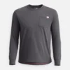 Long Sleeve Pocket T-Shirt with Sleeve Print Men's Long Sleeve T-Shirt in Asphalt