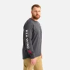 Long Sleeve Pocket T-Shirt with Sleeve Print Men's Long Sleeve T-Shirt in Asphalt