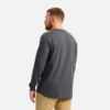 Long Sleeve Pocket T-Shirt with Sleeve Print Men's Long Sleeve T-Shirt in Asphalt