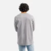 Long Sleeve Pocket T-Shirt with Sleeve Print Men's Long Sleeve T-Shirt in Heather Gray