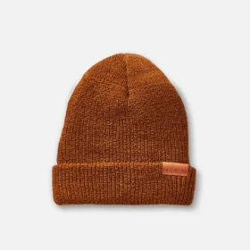 Merino Wool Knit Beanie Hat Unisex Merino Wool Knit Hat in Copper