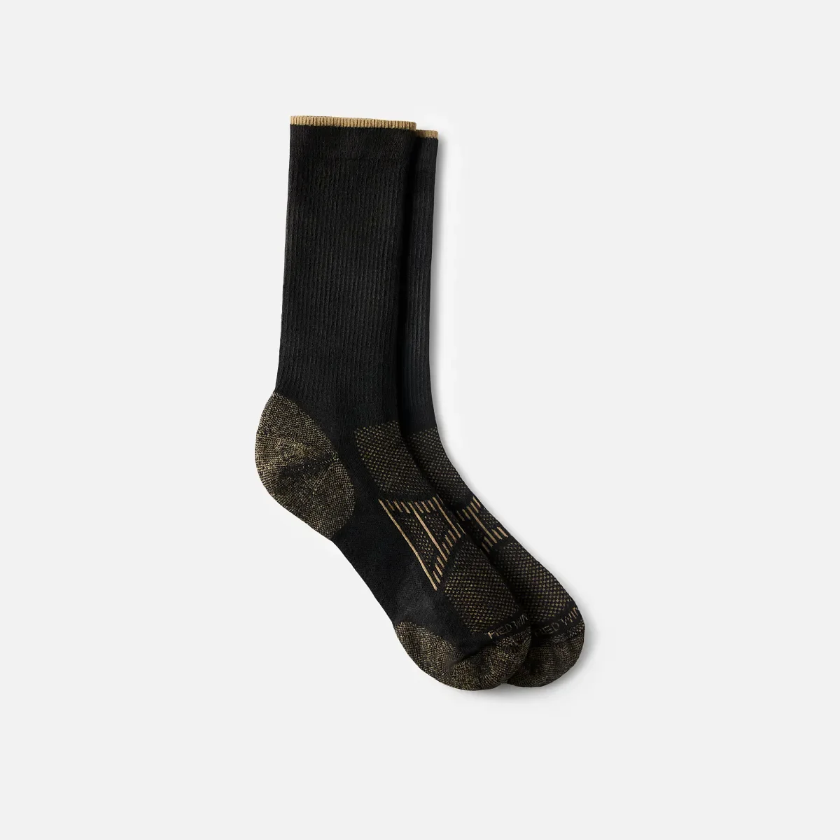 Performance Work Light Weight Crew Unisex CoolMax® Blend Crew Sock in Black