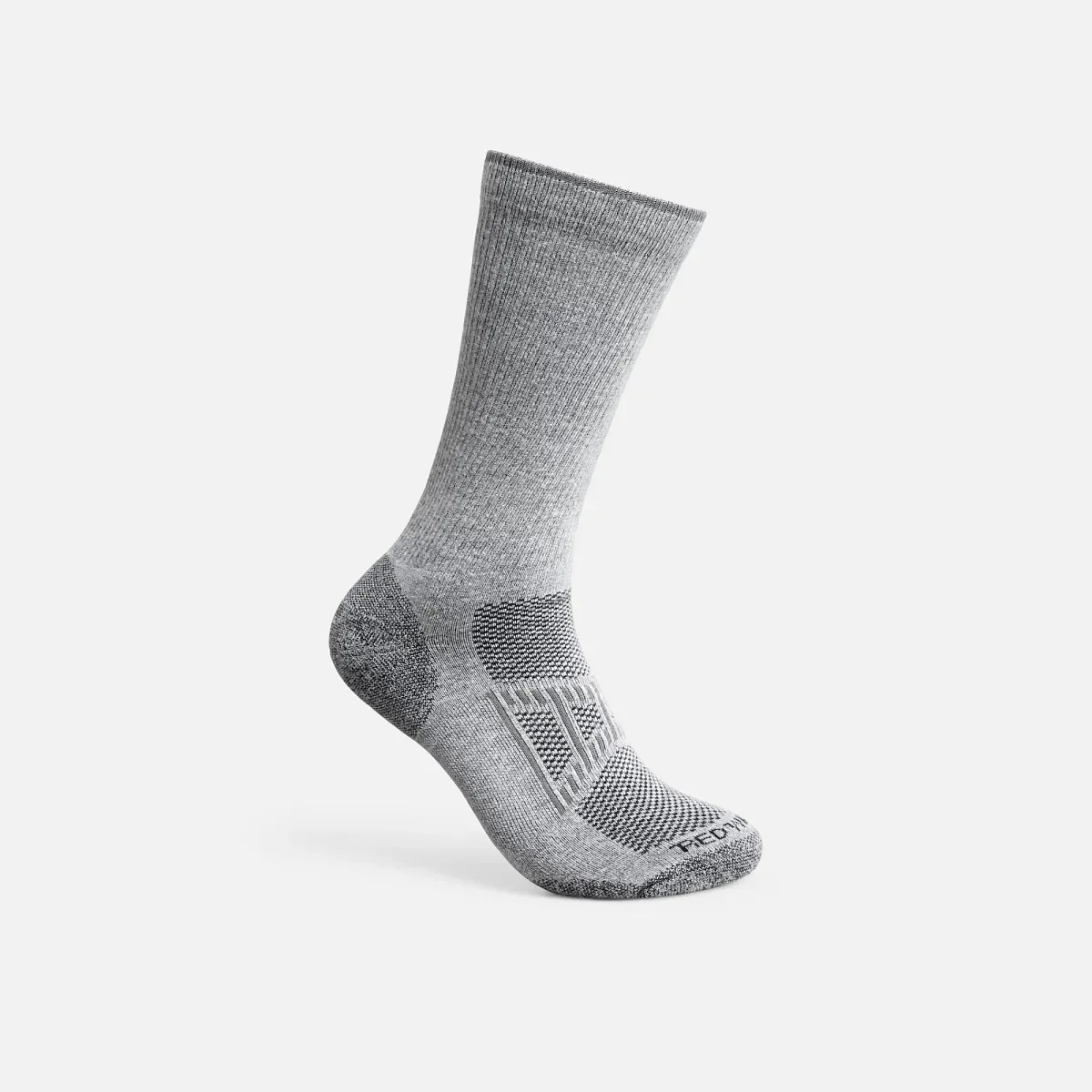 Performance Work Light Weight Crew Unisex CoolMax® Blend Crew Sock in Gray