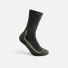 Premium Safety Medium Weight Crew Unisex Merino Wool Blend Crew Sock in Charcoal