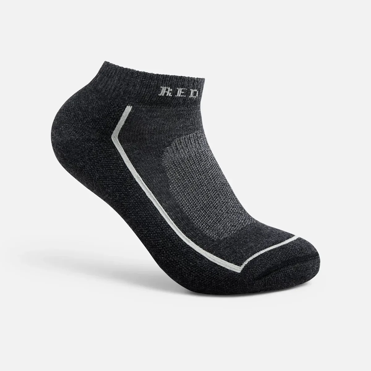 Premium Safety Medium Weight Quarter Crew Unisex Merino Wool Blend Quarter Crew Sock in Black
