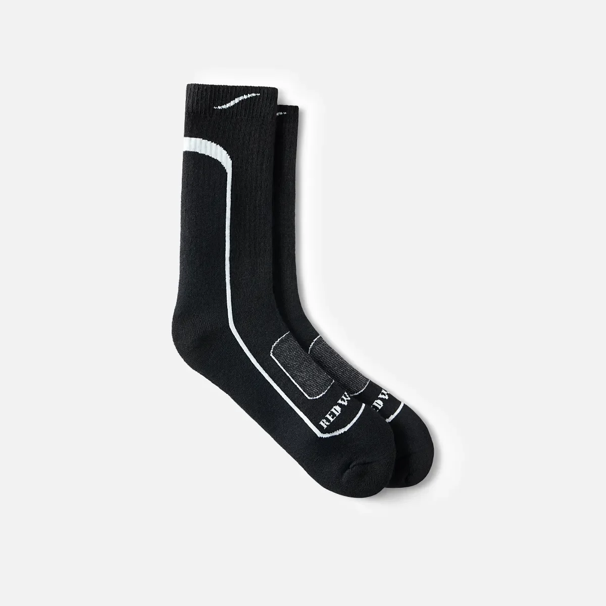 Premium Safety Women's Light Weight 3/4 Crew Women's Merino Wool Blend 3/4 Crew sock in Black & Gray