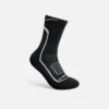 Premium Safety Women's Light Weight 3/4 Crew Women's Merino Wool Blend 3/4 Crew sock in Black & Gray