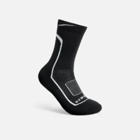 Premium Safety Women’s Light Weight 3/4 Crew Women’s Merino Wool Blend 3/4 Crew sock in Black & Gray