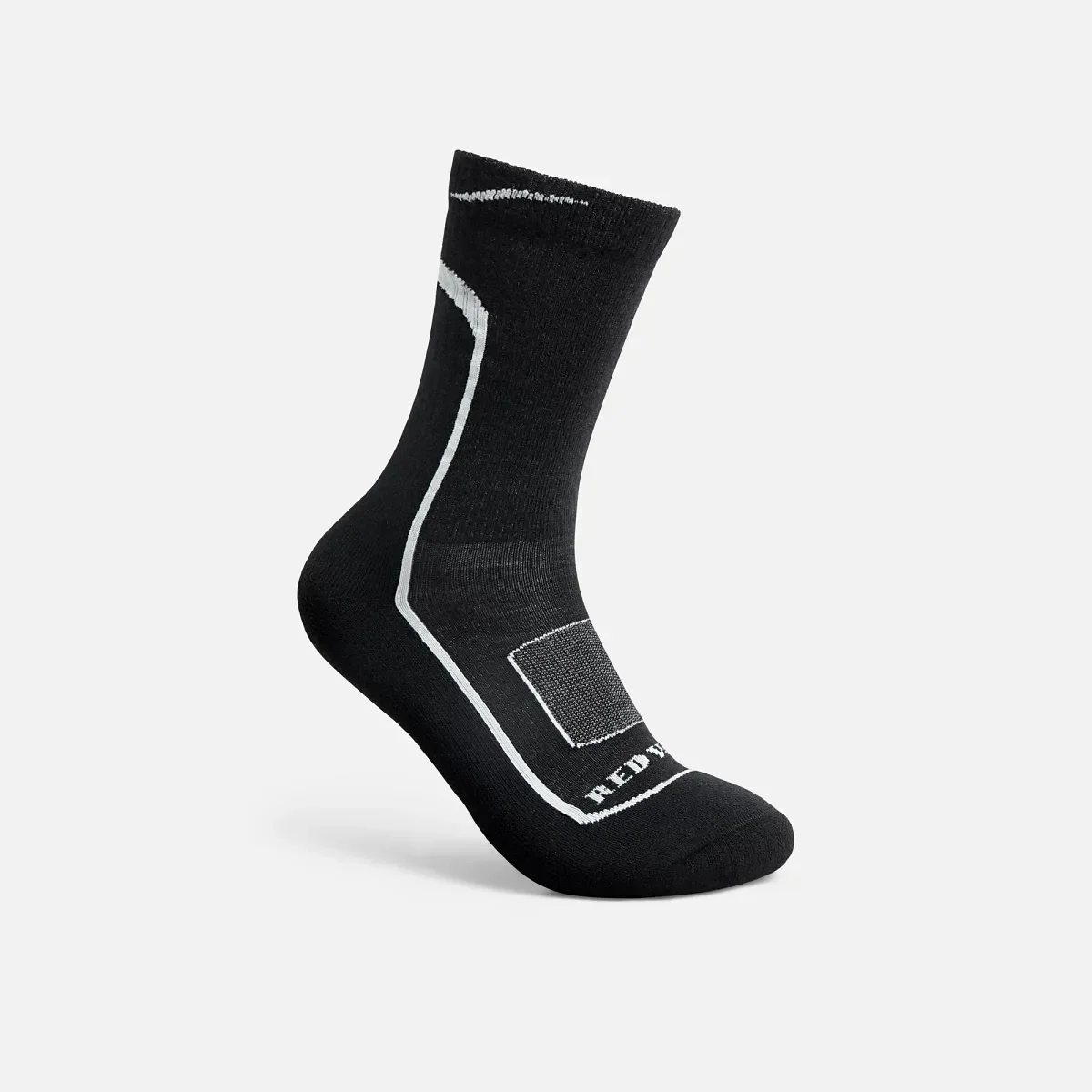 Premium Safety Women's Light Weight 3/4 Crew Women's Merino Wool Blend 3/4 Crew sock in Black & Gray