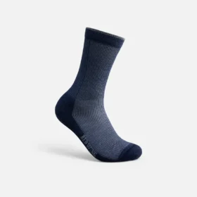 Premium Work Light Weight Crew Unisex Merino Wool Blend Crew Sock in Navy