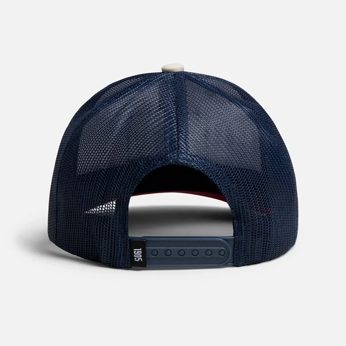 Pro Trucker Cap Unisex Ball Cap in Stone/Red/Navy