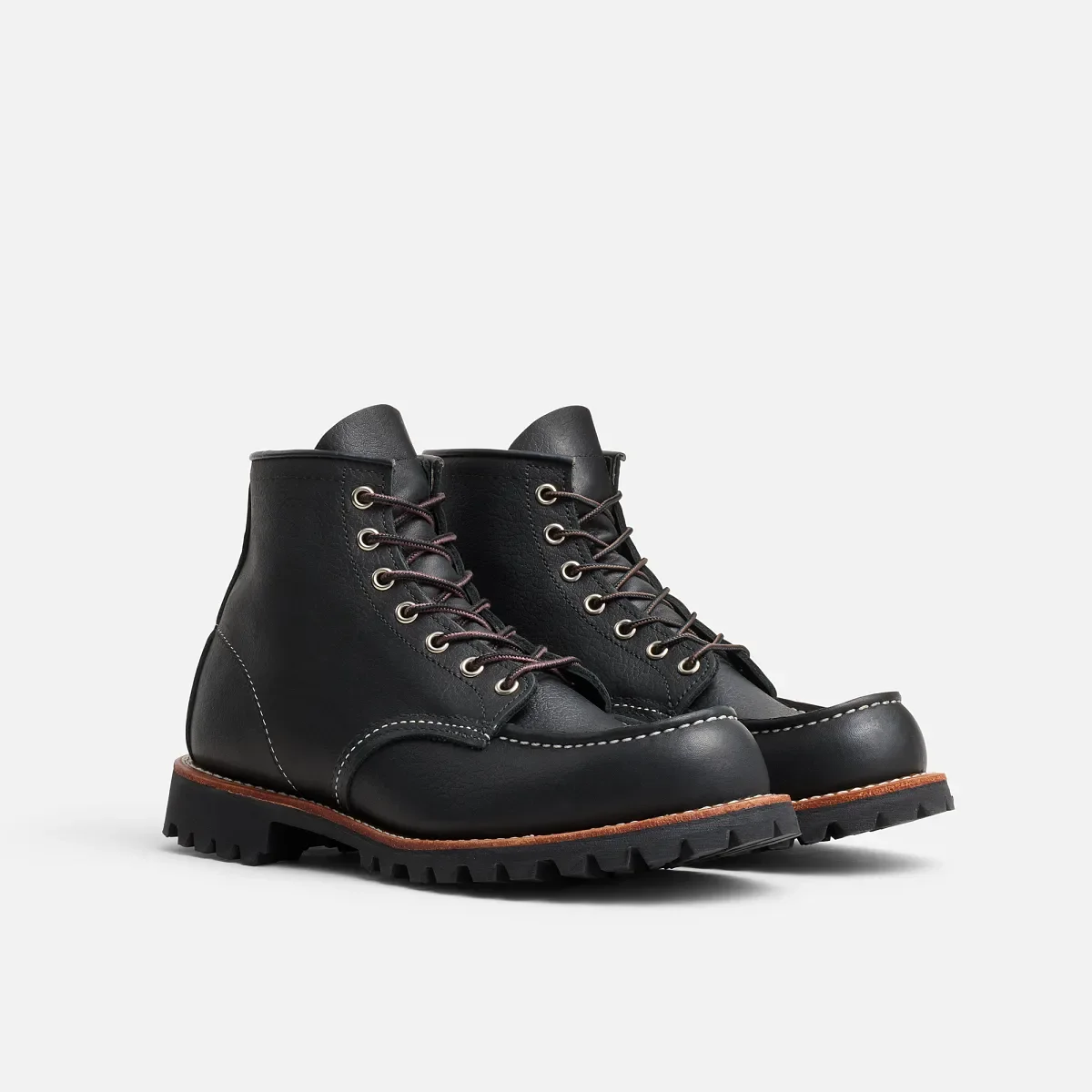 Roughneck Men's Roughneck in Black Oil Slick Leather