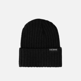 Shaniko Wool Rib Hat Unisex Wool Hat in Black